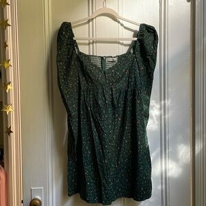 Reformation Babydoll Dress in Green